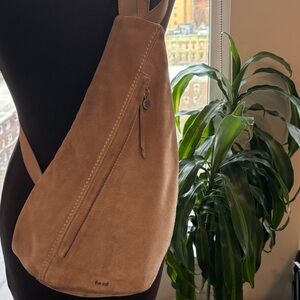 The Sak Classic Tan Crossbody suede Bag ,Stylish, Lightweight & Everyday Ready